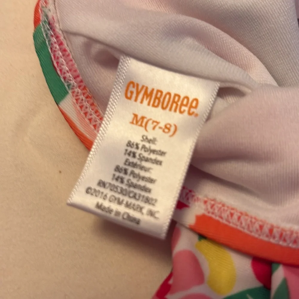 New Gymboree Girls‎ Swimsuit Pink Flowers One Piece - Size 7/8